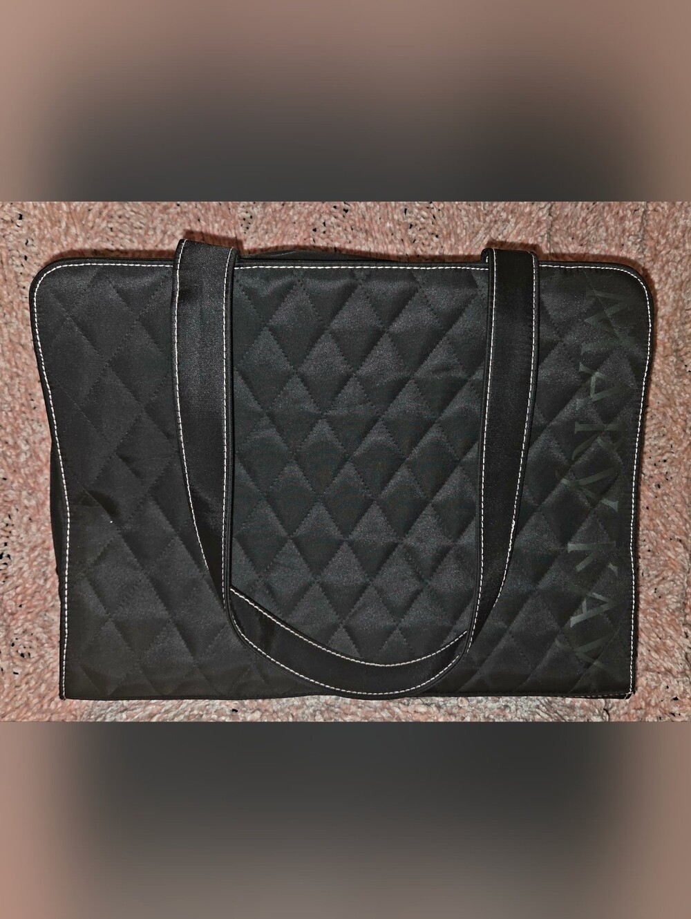 NWOT Mary Kay Makeup Consultant Black Shoulder Bag Quilted Tote Organizer